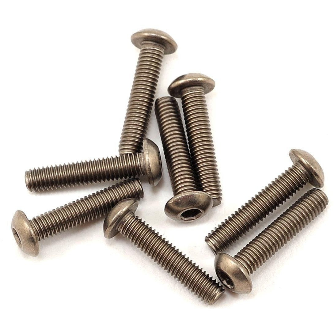 ProTek RC 3x14mm Titanium Button Head Hex Screw (8)