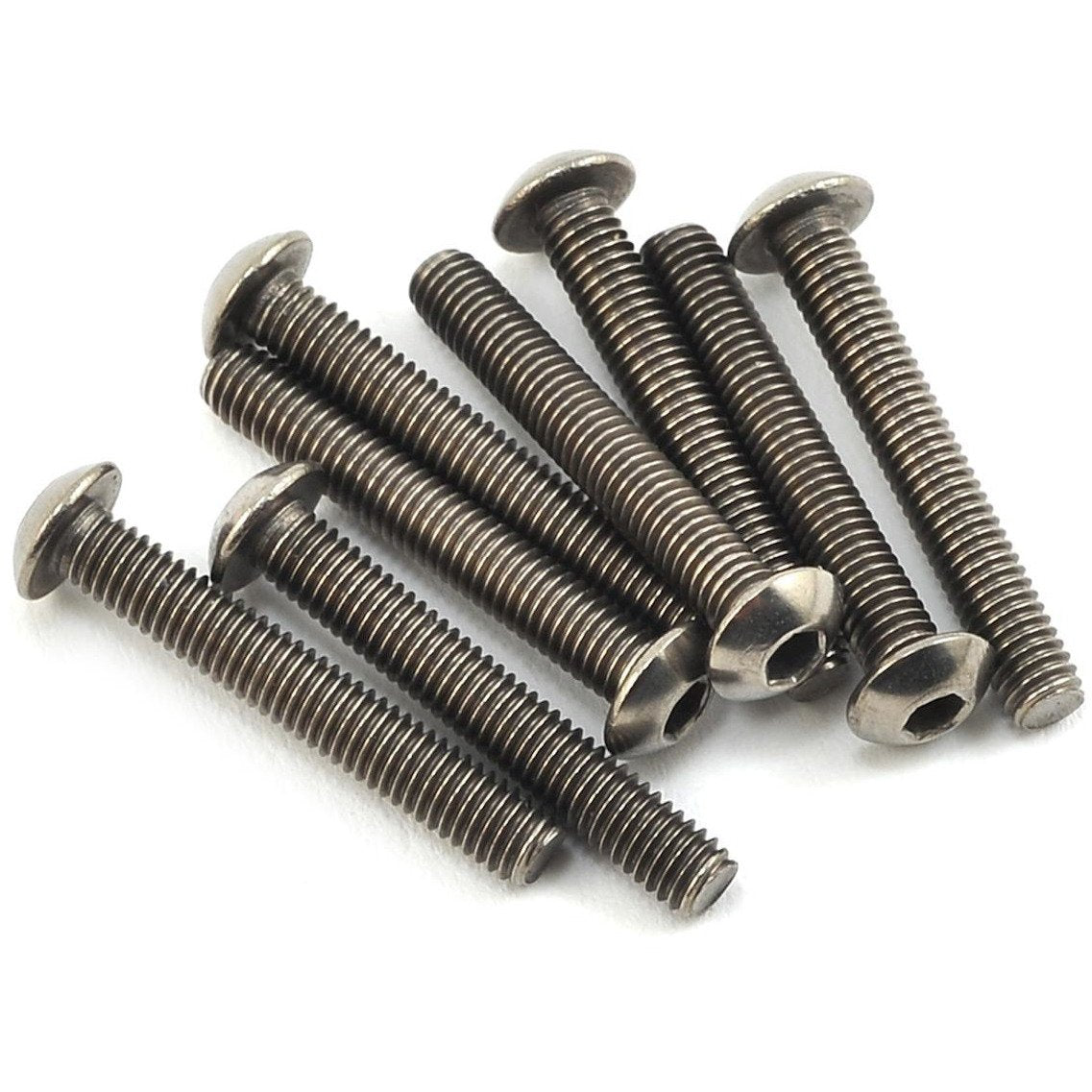 ProTek RC 3x20mm Titanium Button Head Hex Screw (8)