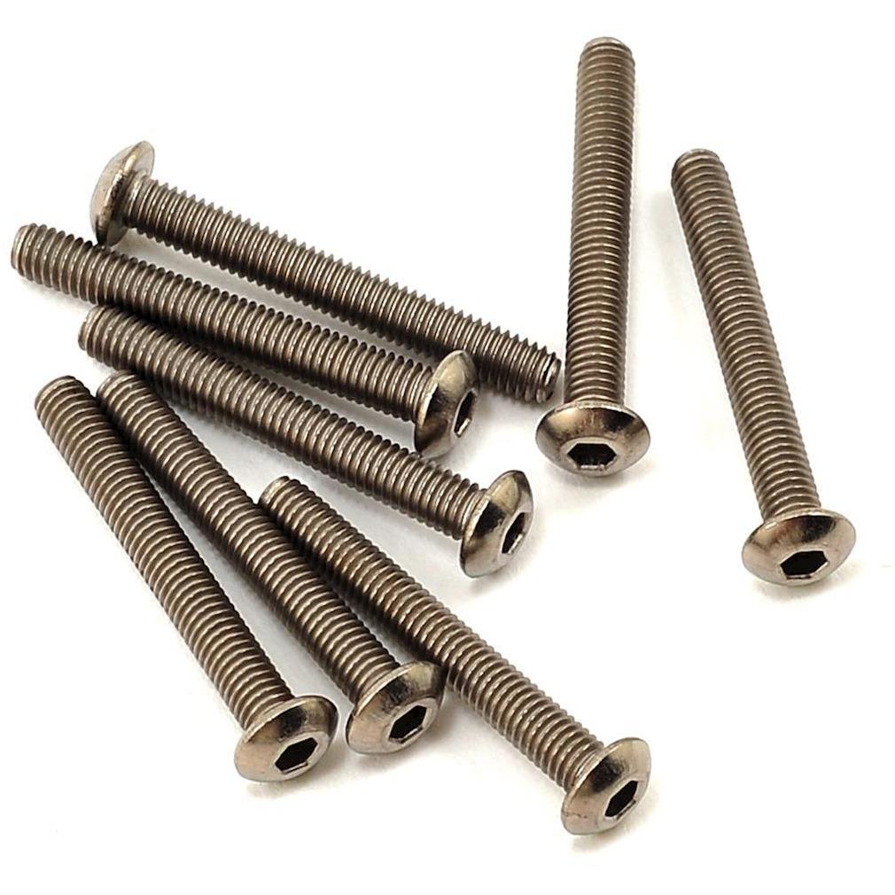 ProTek RC 3x23mm Titanium Button Head Hex Screw (8)