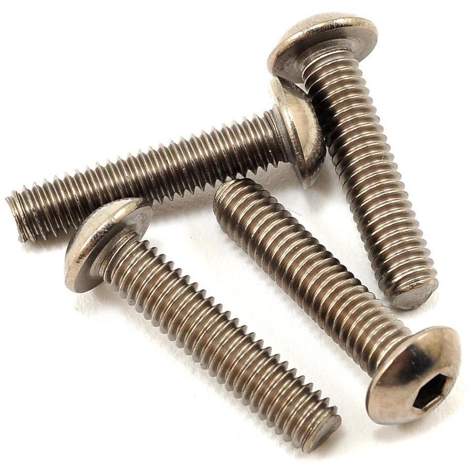 ProTek RC 4x18mm Titanium Button Head Hex Screw (4)