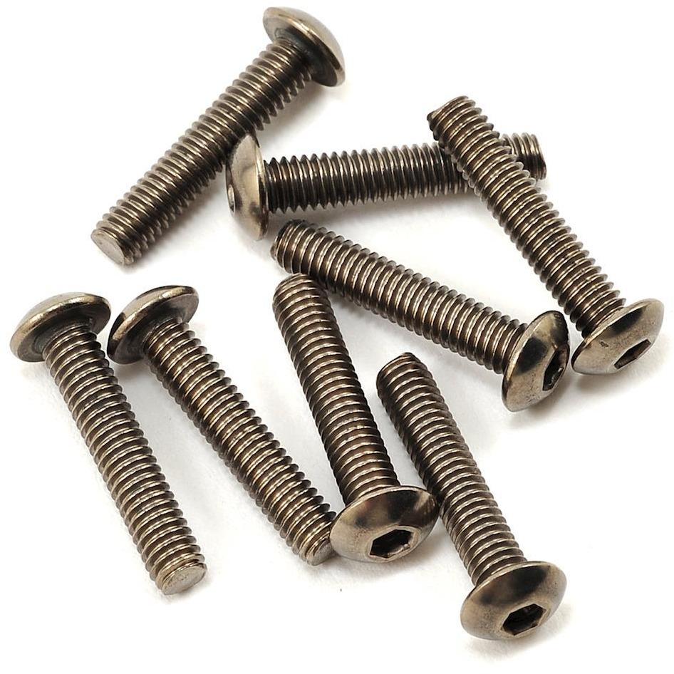 ProTek RC 4x20mm Titanium Button Head Hex Screw (8)