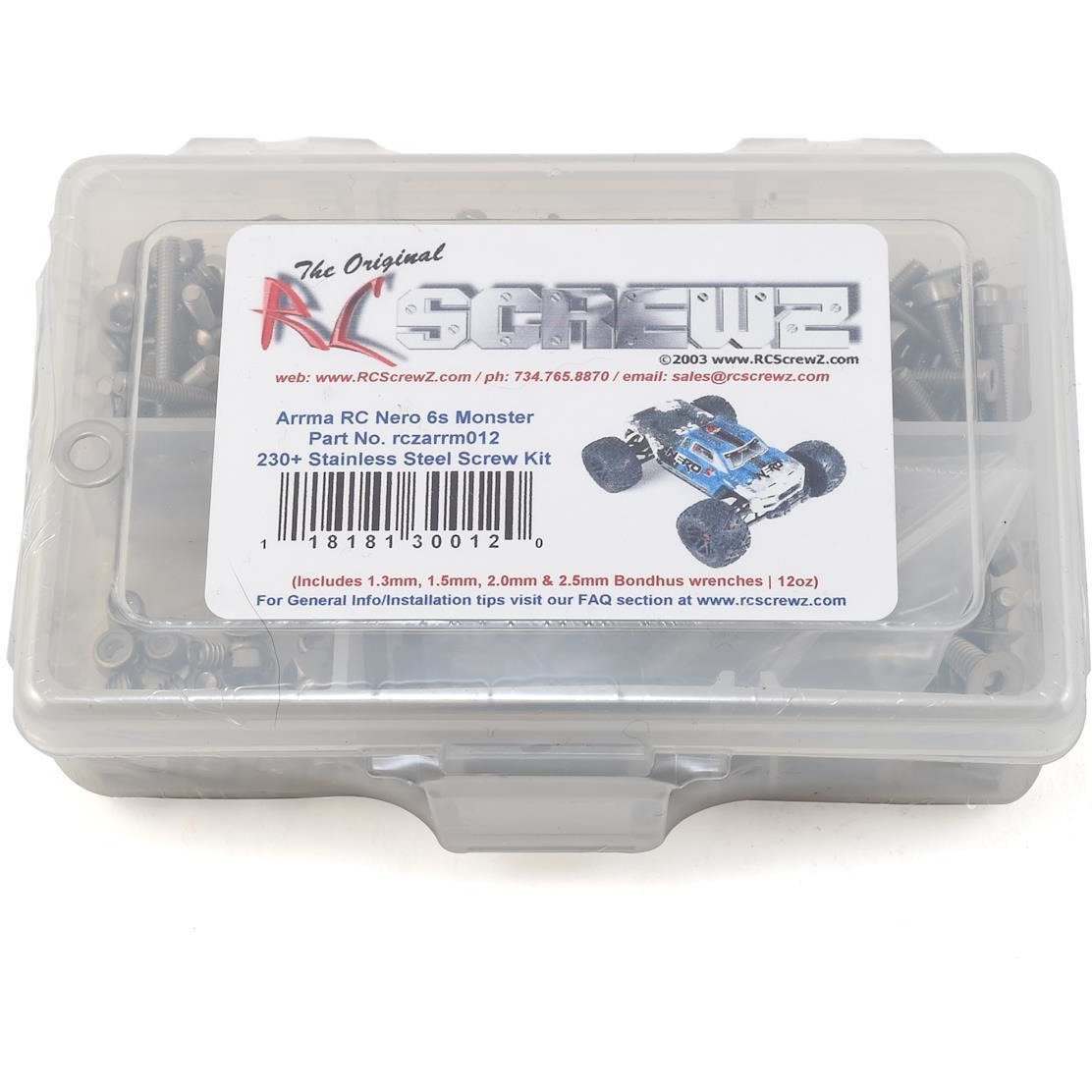 RC Screwz Arrma RC Nero Monster Stainless Screw Kit
