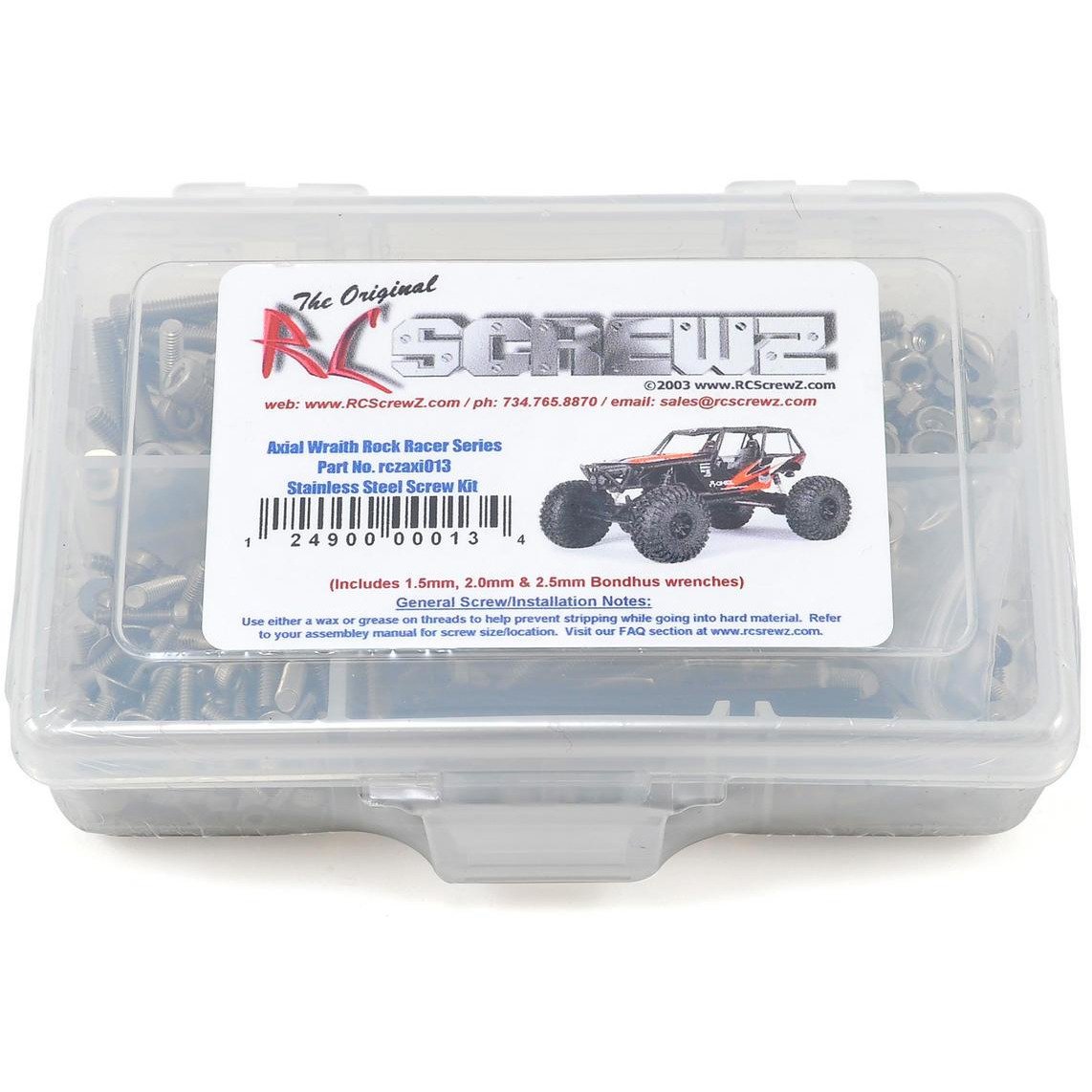 RC Screwz Axial Wraith Rock Racer Stainless Steel Screw Kit
