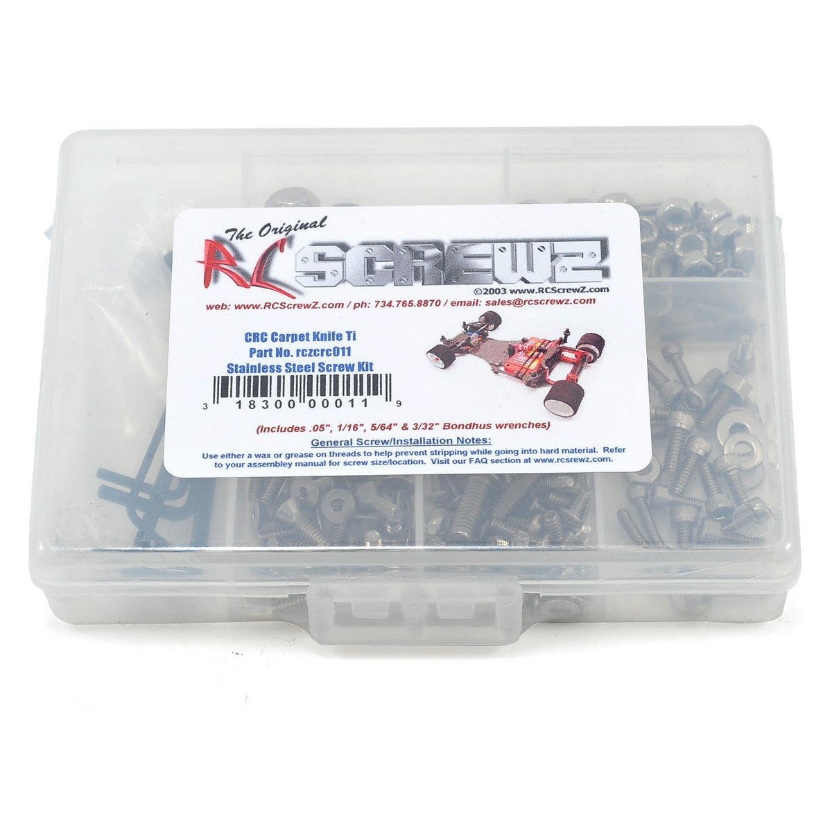 RC Screwz CRC Xti Stainless Steel Screw Kit