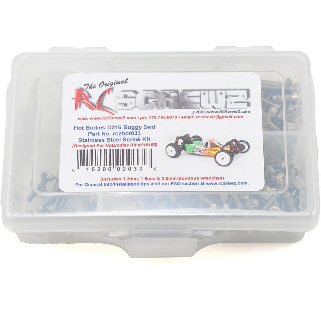 RC Screwz Hot Bodies D216 Stainless Steel Screw Kit