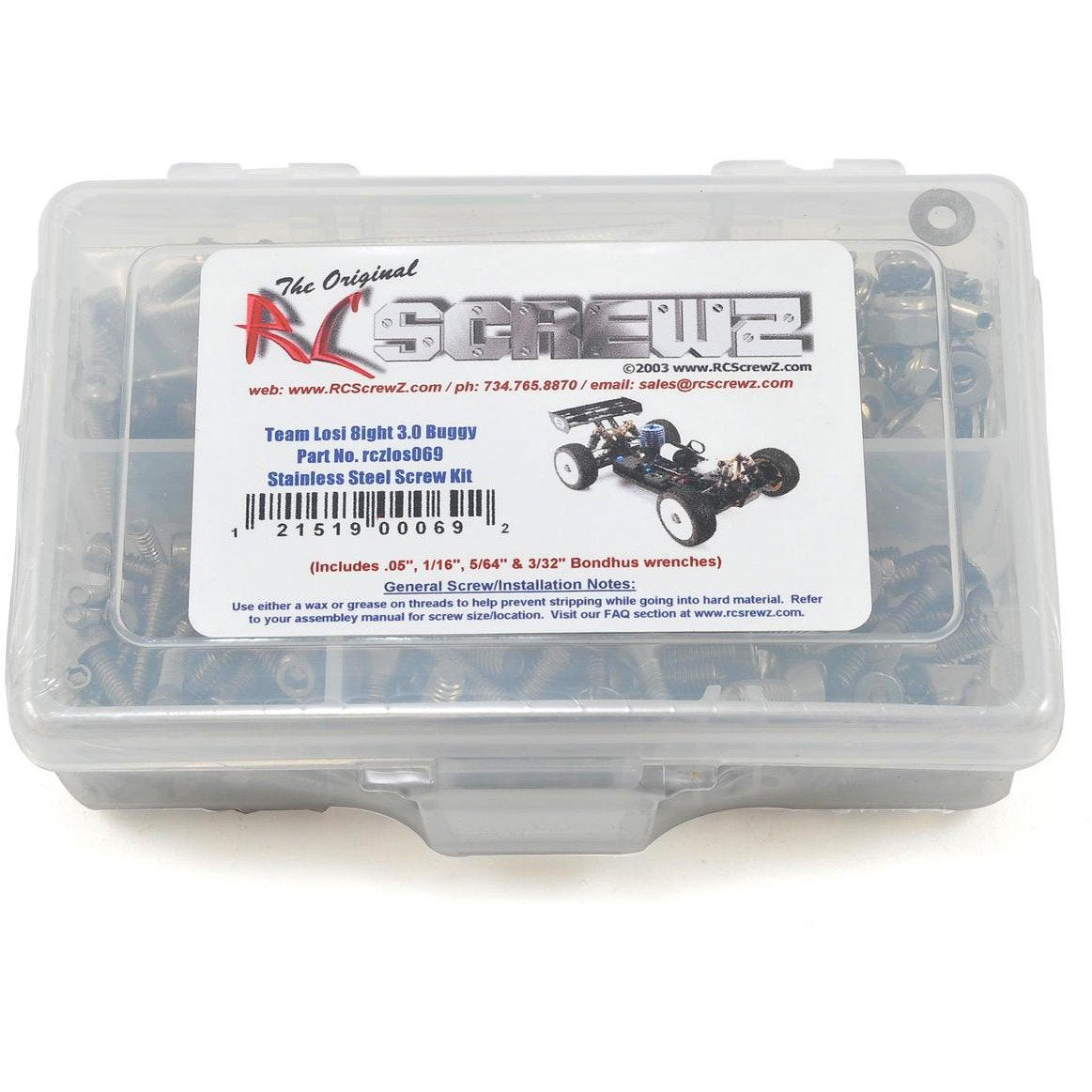 RC Screwz Losi 8ight 3.0 Stainless Steel Screw Kit