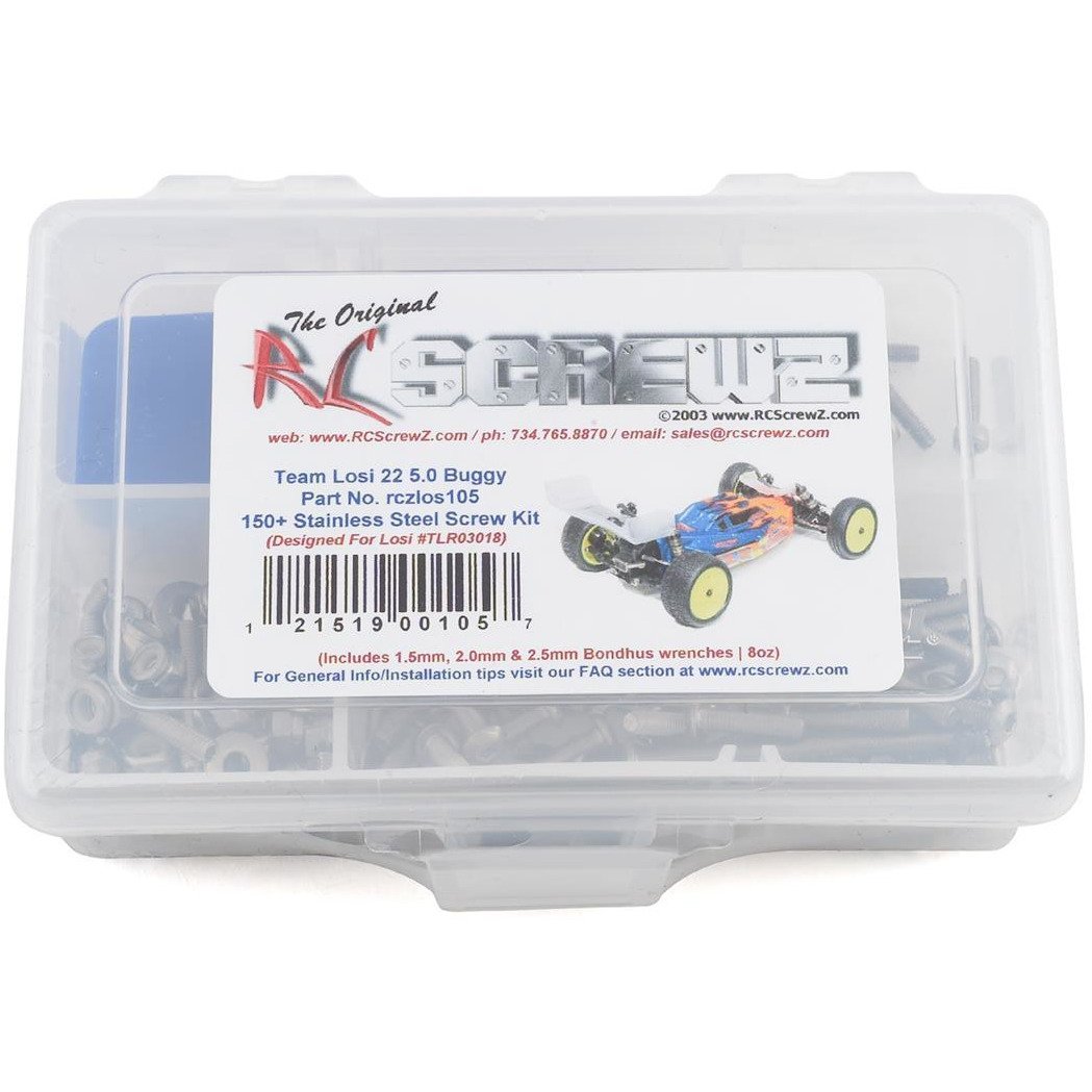 RC Screwz Team Losi 22 5.0 AC/DC/SR Stainless Steel Screw Kit
