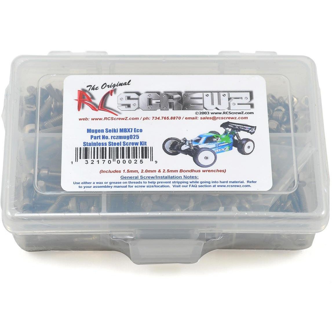 RC Screwz Mugen MBX7 ECO Stainless Steel Screw Kit