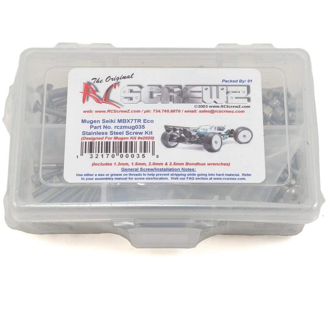 RC Screwz Mugen MBX7TR ECO 1/8th Truggy Stainless Screw Kit