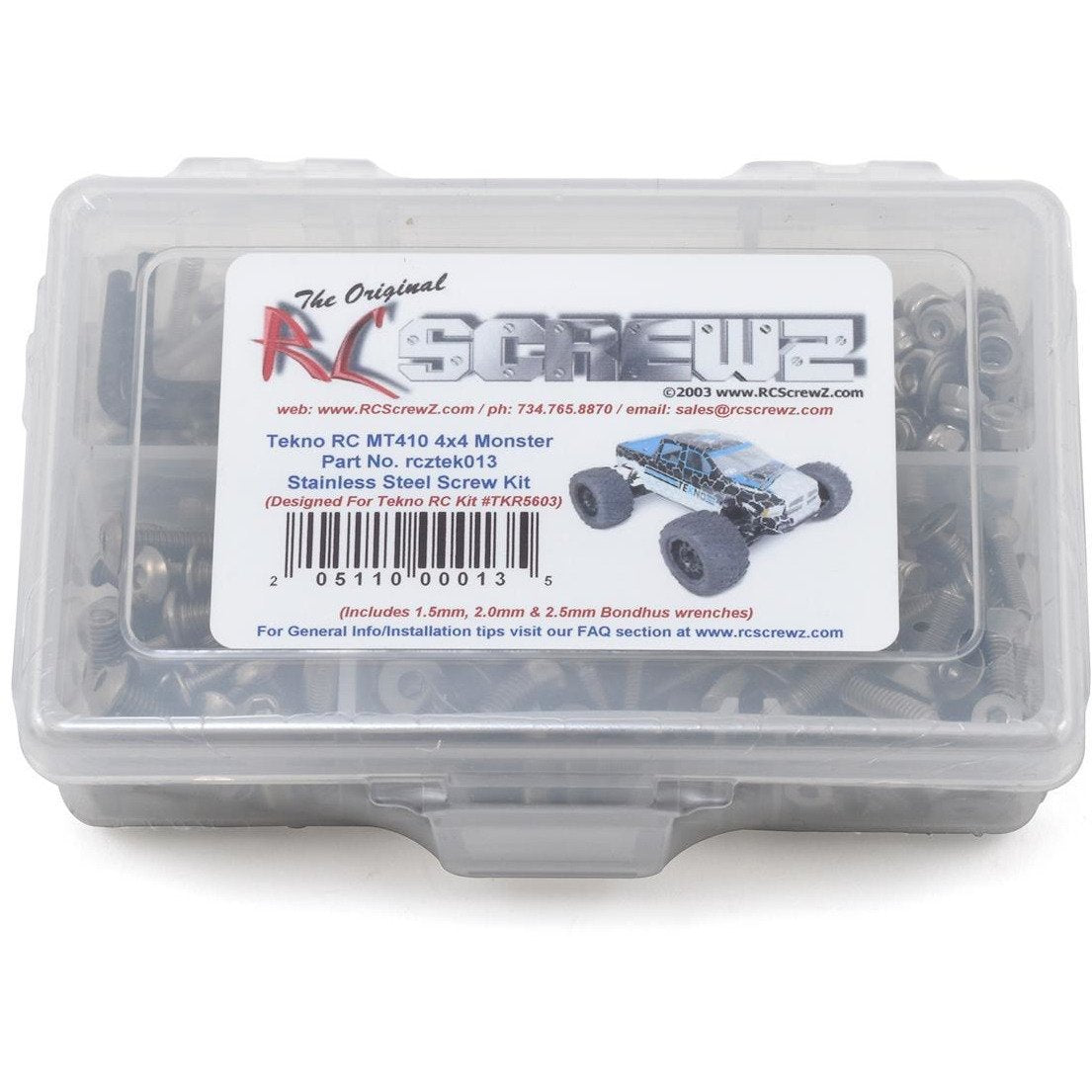 RC Screwz Tekno RC MT410 4x4 Stainless Steel Screw Kit