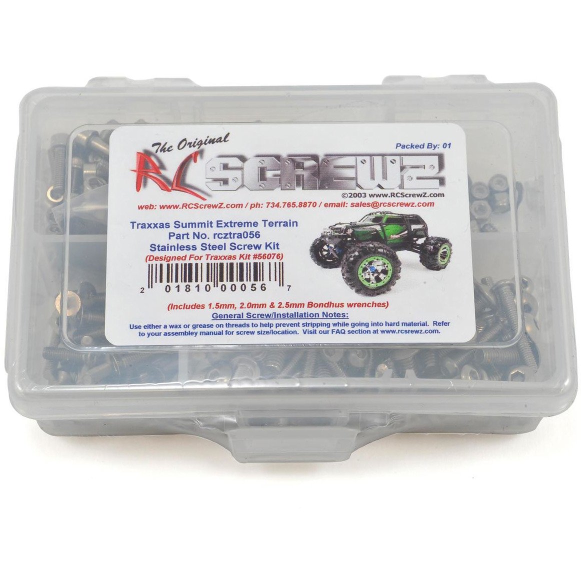 RC Screwz Traxxas Summit Extreme Stainless Steel Screw Kit