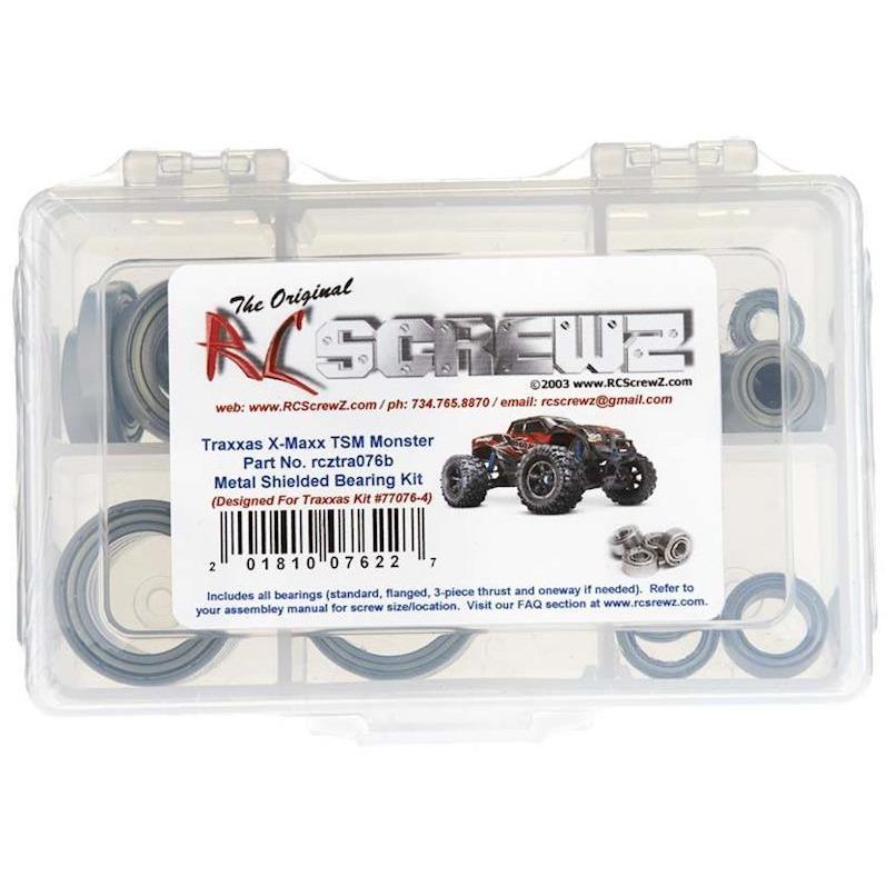 RC Screwz Mtl Shld Brng Kit X-Maxx 4x4 TSM Ed. (77076-4)