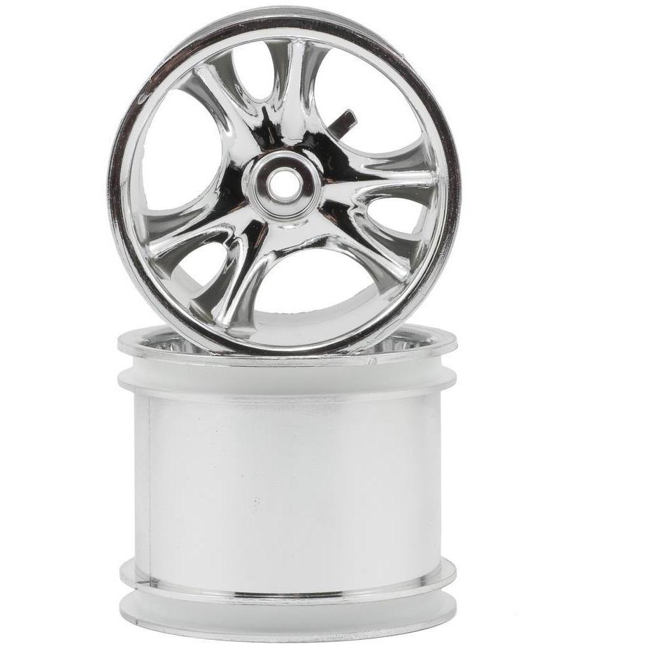 RPM 12mm Hex "Clawz 6-Spoke" Traxxas Electric Rear Wheels (2) (Chrome)