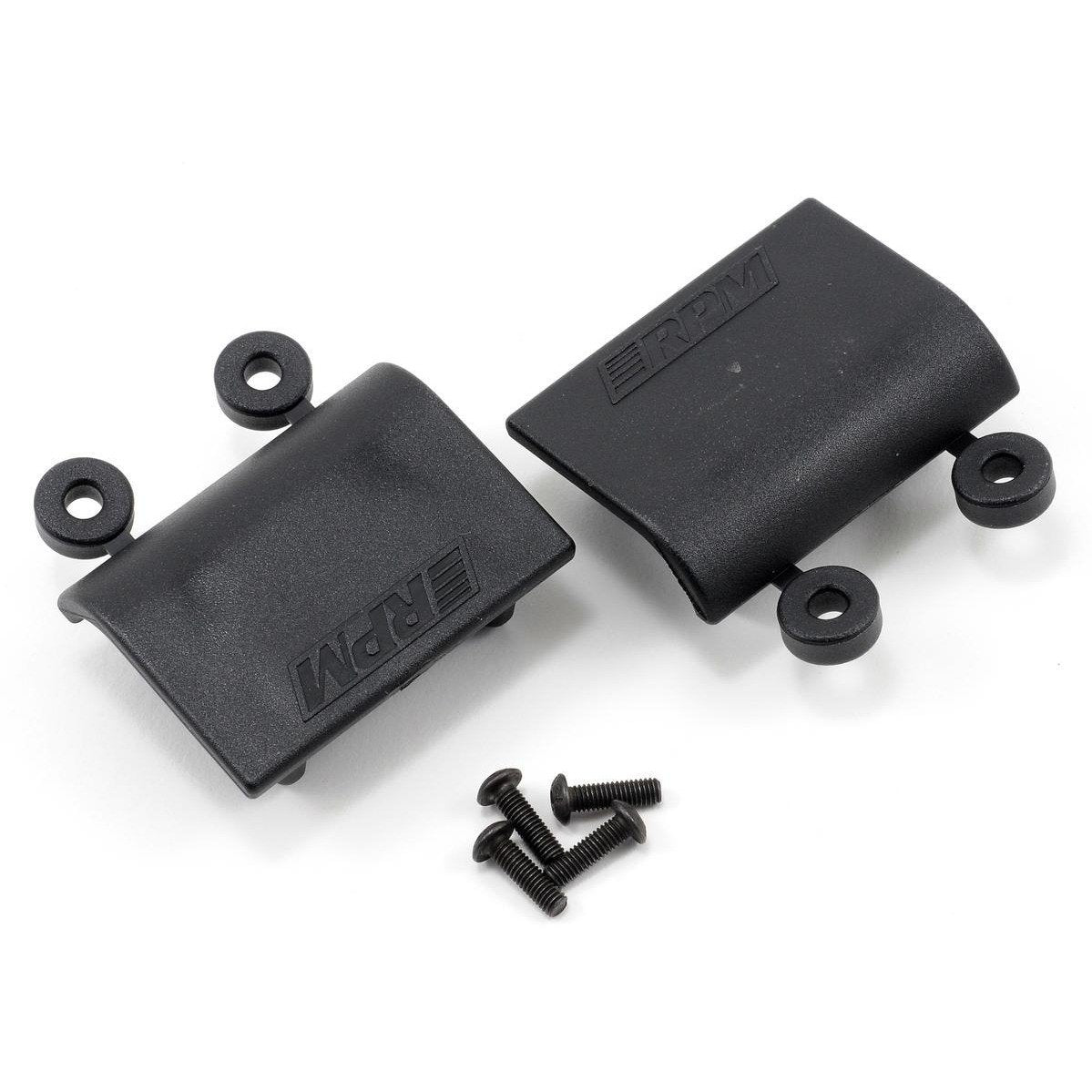 RPM Replacement Lower Shock Skid Plate (Black) (5B/5T) (2)