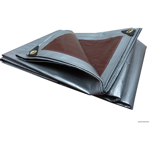 SILVER/BROWN TARP-CHOOSE YOUR SIZE