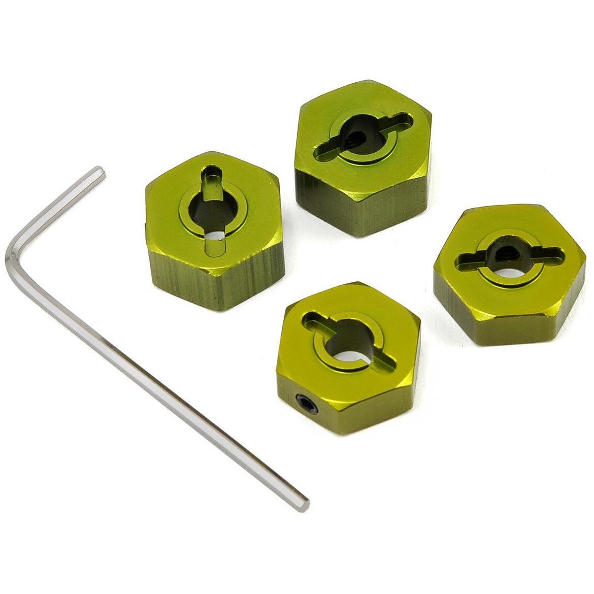 ST Racing Concepts 14mm Aluminum Wheel Hex (Green) (4)