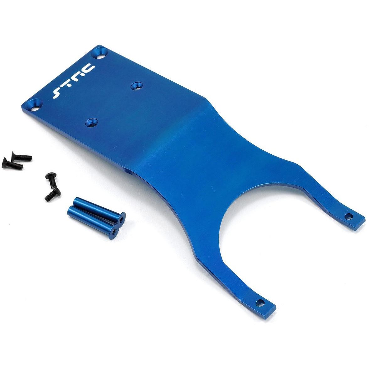 ST Racing Concepts Aluminum Front Skid Plate Set (w/steering posts) (Blue)