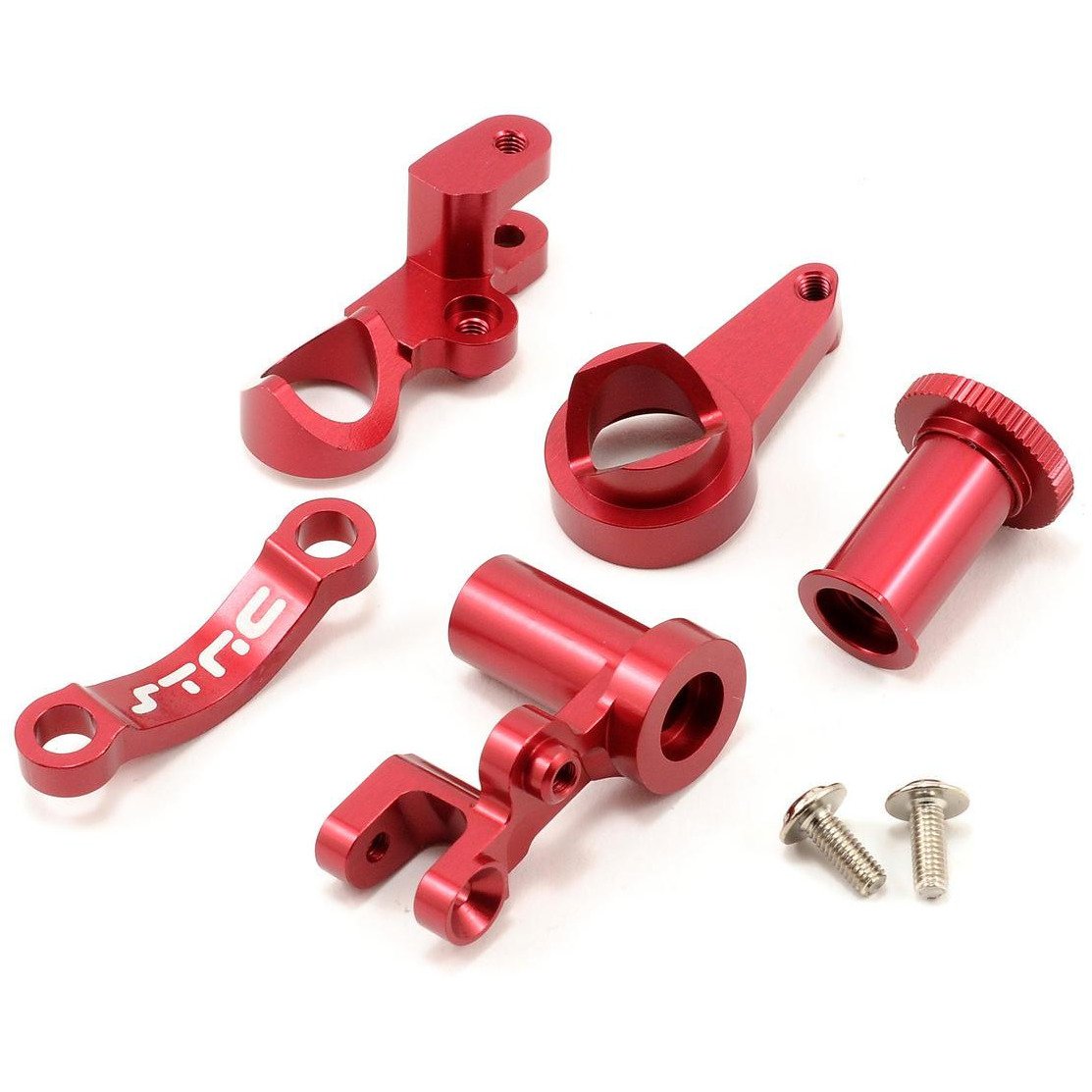 ST Racing Concepts HD Aluminum Steering Bellcrank Set (Red) (Slash 4x4)