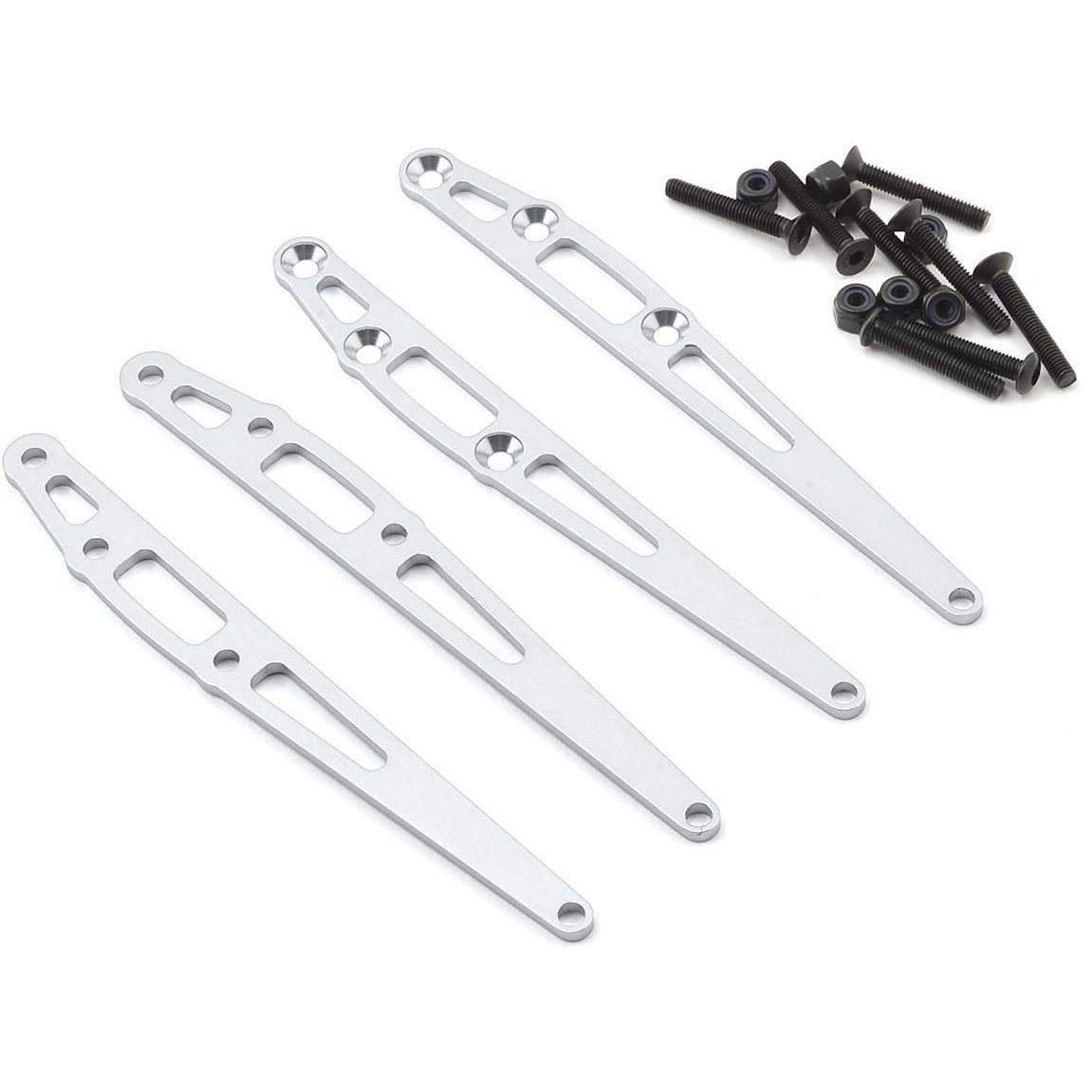 ST Racing Concepts Aluminum Reinforcement Rear Lower Link Plate (4) (Silver)