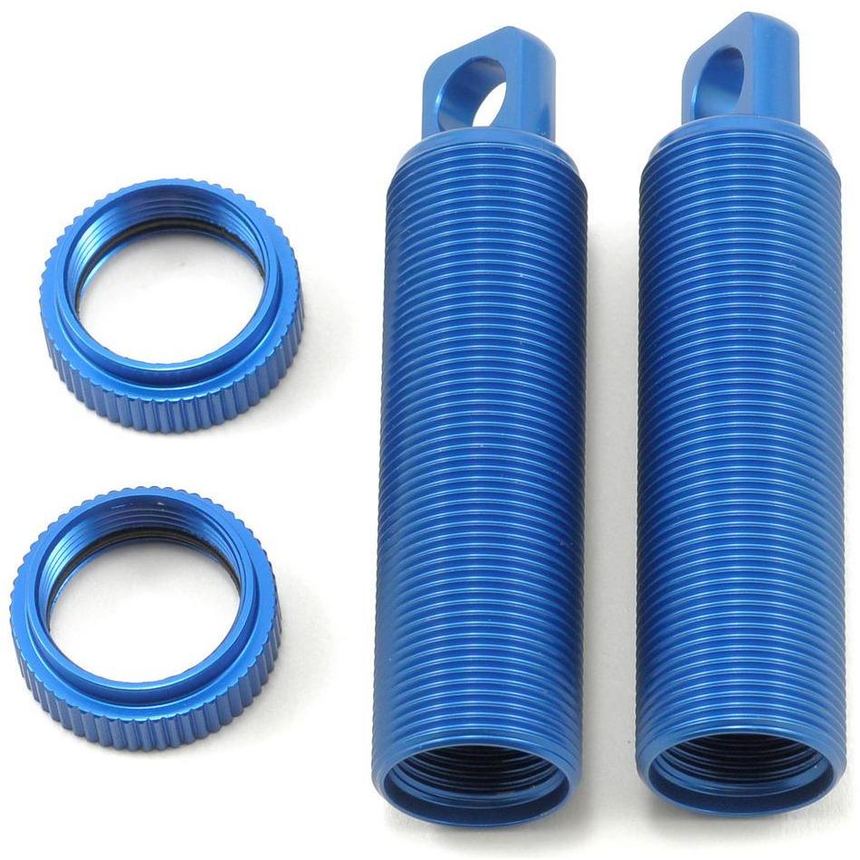 ST Racing Concepts Aluminum Threaded Rear Shock Body & Collar Set (Blue) (2)