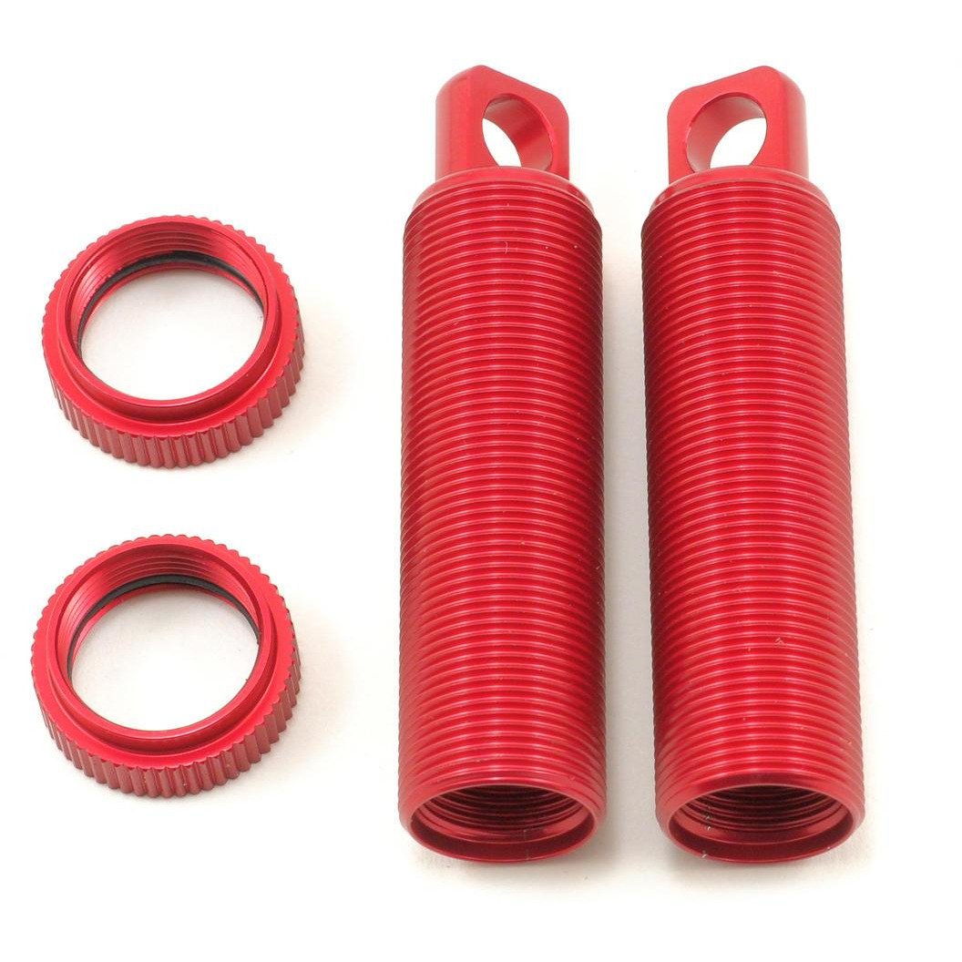 ST Racing Concepts Aluminum Threaded Rear Shock Body & Collar Set (Red) (2)