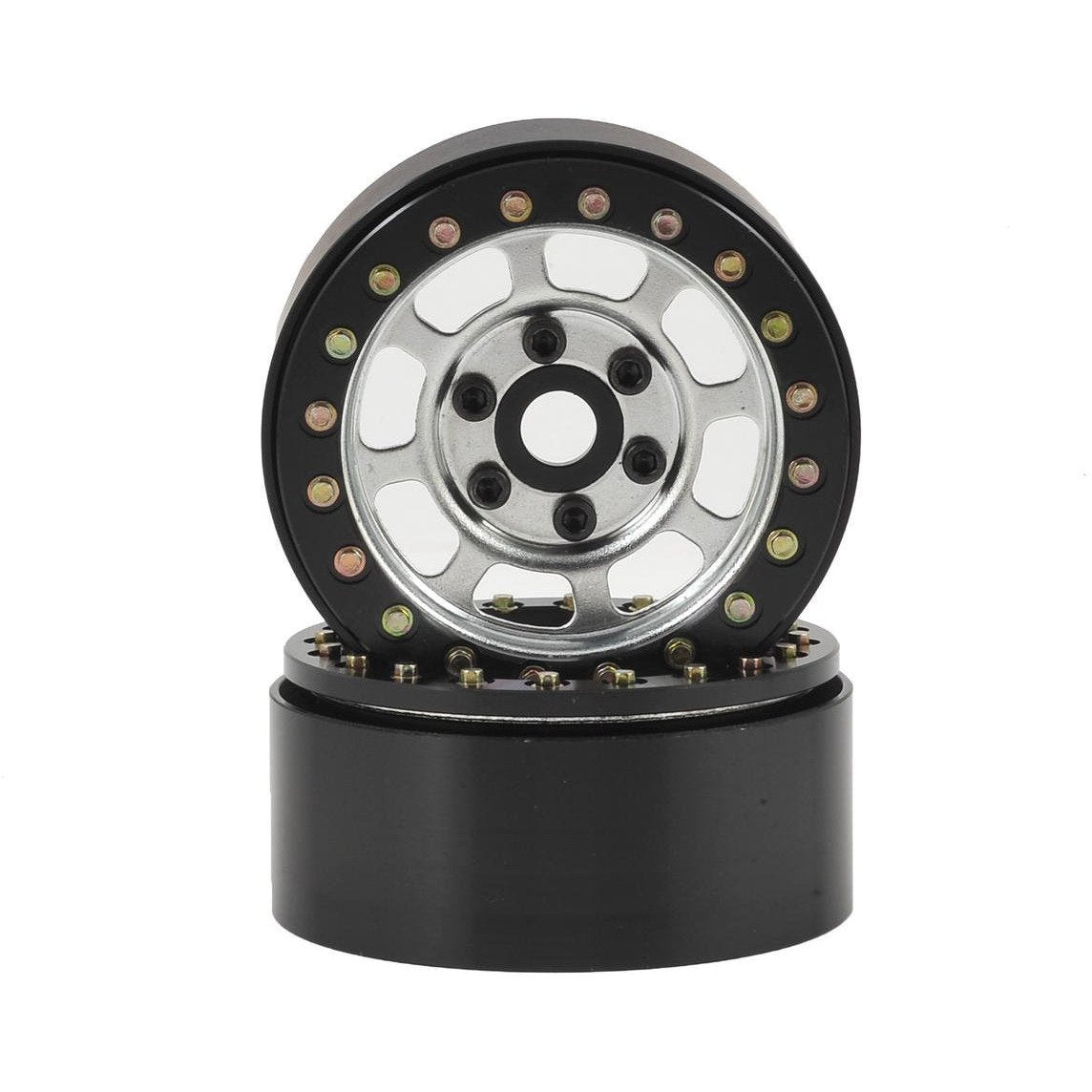 SSD RC Trail 1.9" Steel Beadlock Crawler Wheels (Silver) (2)