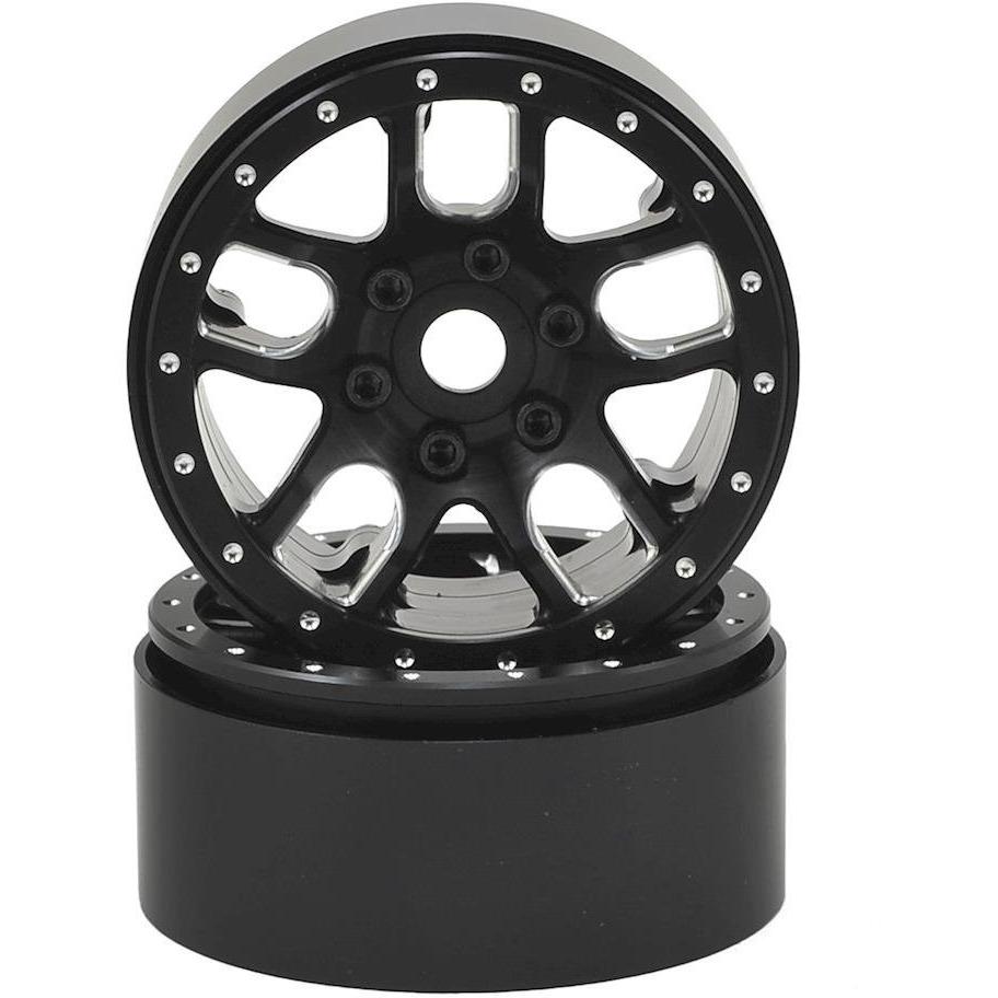 SSD RC 1.9” Double Time Beadlock Wheels (Black) (2)