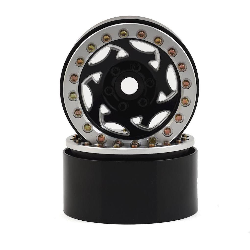 SSD RC 1.9” Champion Beadlock Wheels (Black/Silver)