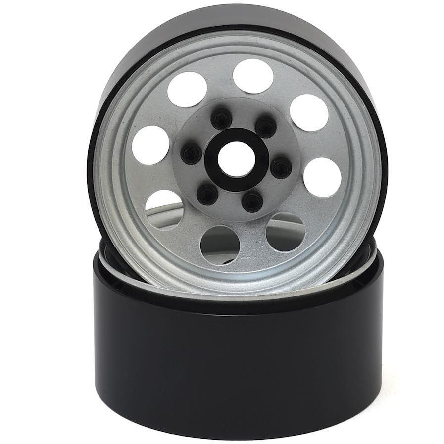 SSD RC 8 Hole 1.9” Steel Beadlock Wheels (Silver)