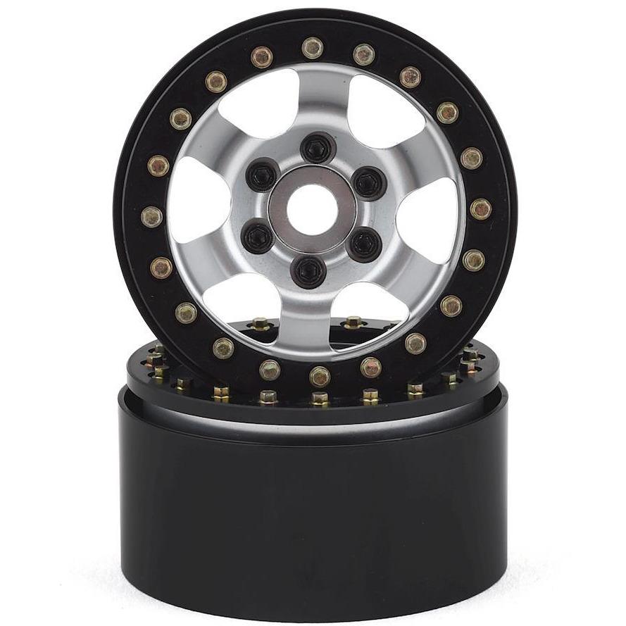 SSD RC 1.9" Rock Racer Wheels (Silver/Black) (2)