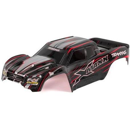 7711R Body, X-Maxx, Red (Painted, Decals Applied) (Assembled With Tailgate Protector)