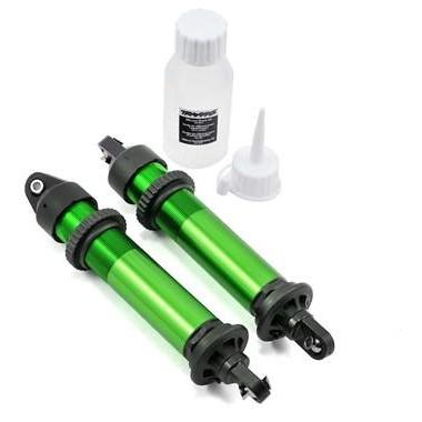 7761G Shocks, Gtx, Aluminum, Green-Anodized (Fully Assembled W/O Springs) (2)