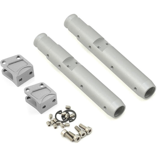 Vanquish Products Wraith/Yeti Center Pumpkin Currie Rear Axle Tubes (2) (Silver)