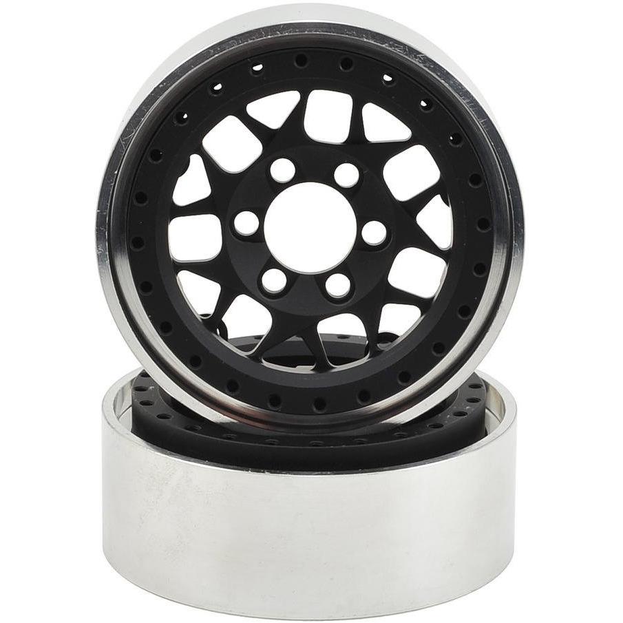 Vanquish Products KMC XD127 Bully 1.9 Aluminum Beadlock Crawler Wheel (2-Black)