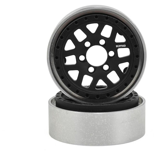 Vanquish Products KMC XD229 Machete 1.9" Beadlock Wheels (2) (Black/Clear)