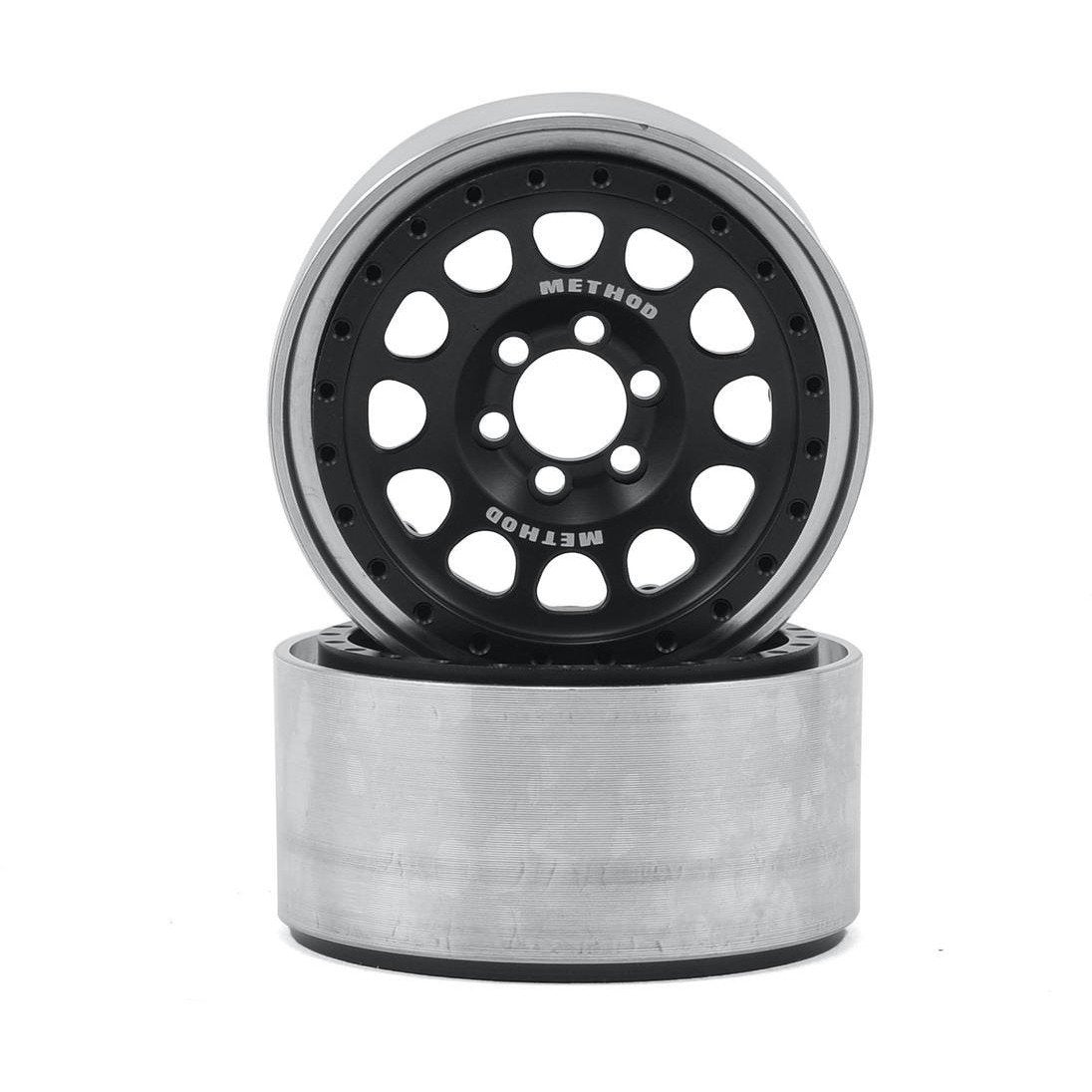 Vanquish Products Method 105 2.2" Wheel (Black/Silver) (2) (1.2" Wide)