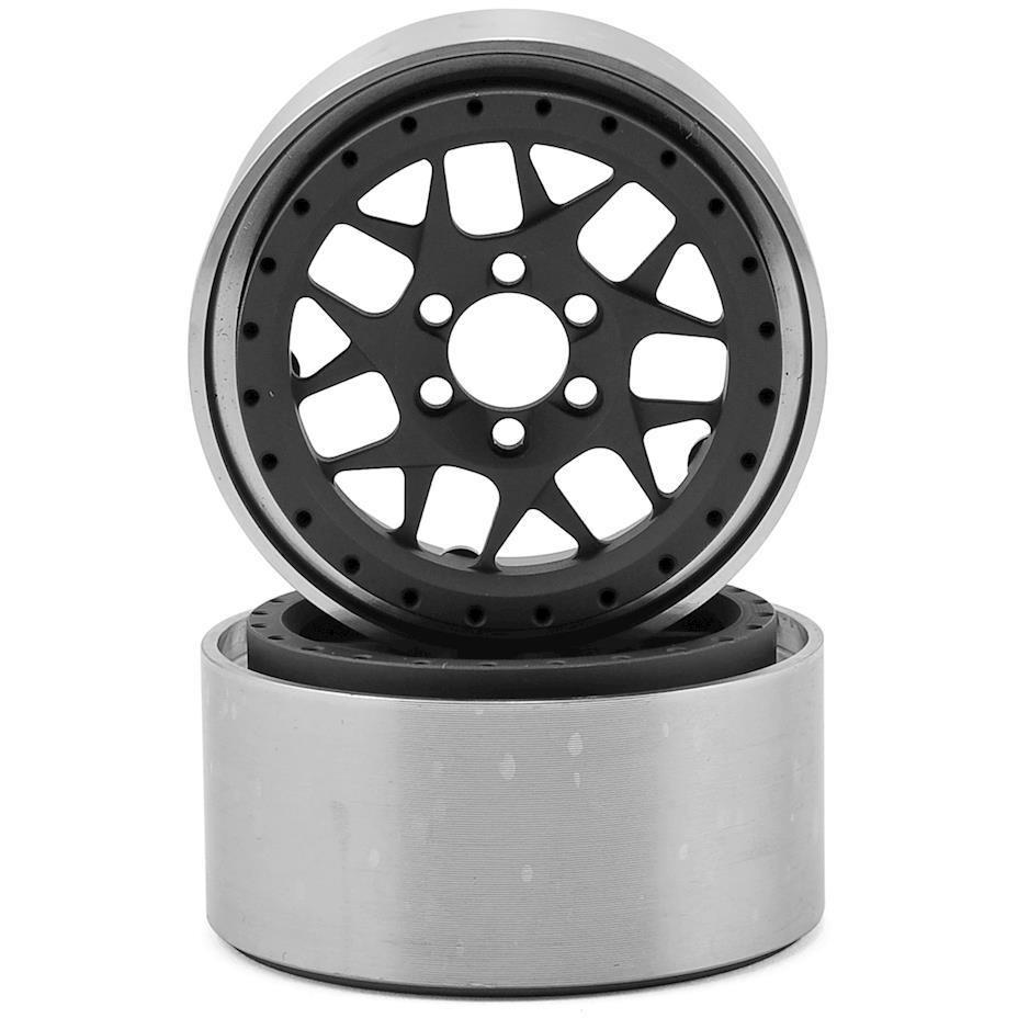 Vanquish Products KMC XD127 Bully 2.2" Wheel (Black/Silver) (2) (1.2" Wide)