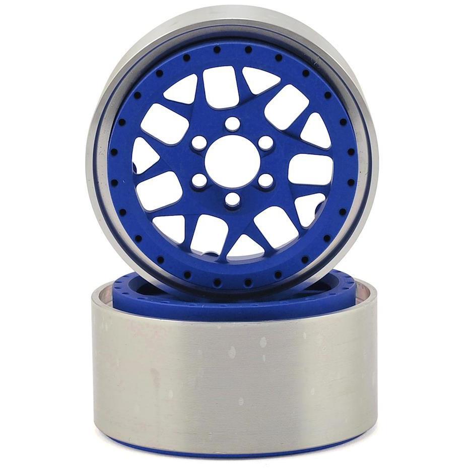 Vanquish Products KMC XD127 Bully 2.2" Wheel (Blue/Black) (2) (1.2" Wide)