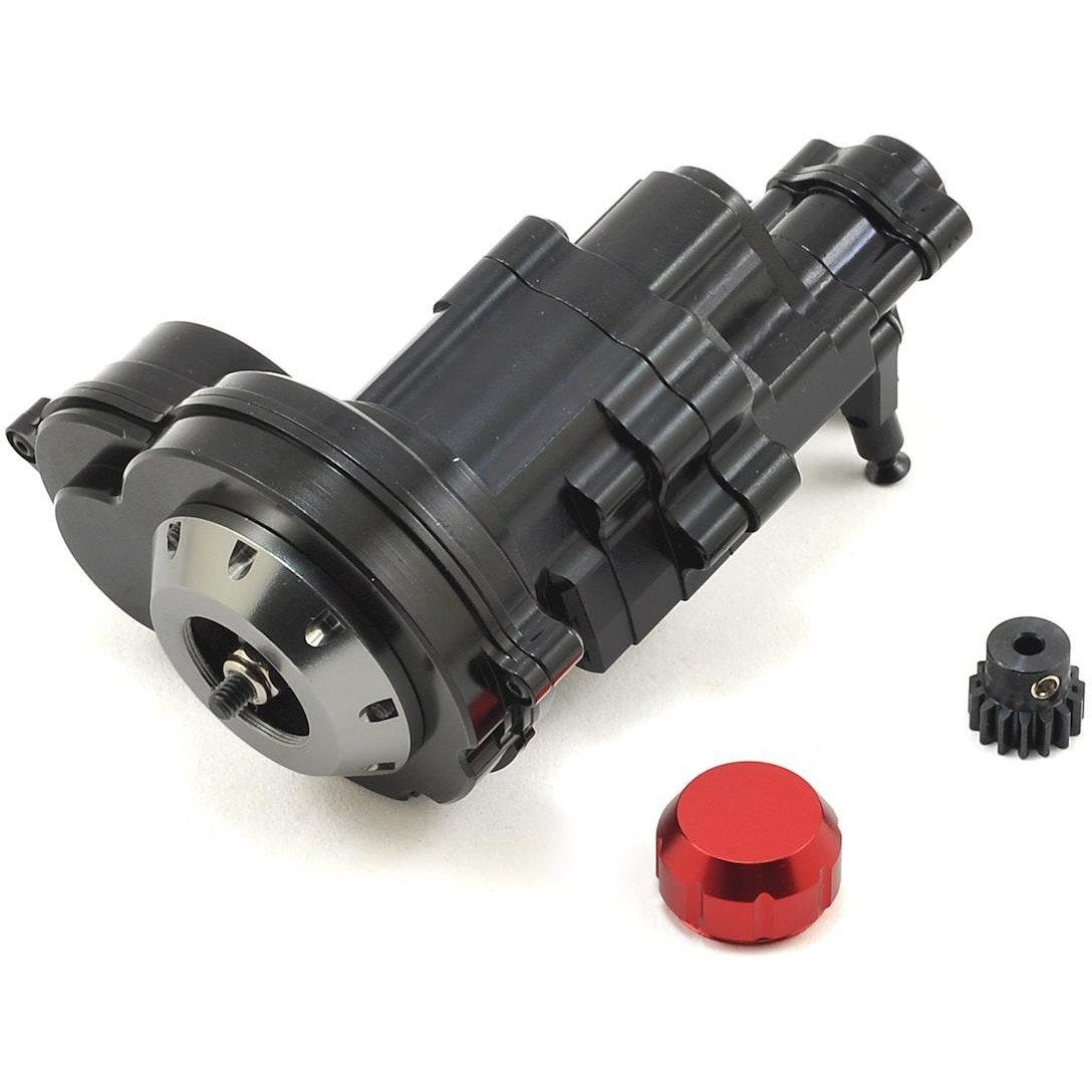 Xtra Speed SCX10 II Kit Aluminum Transmission Assembly (Black)