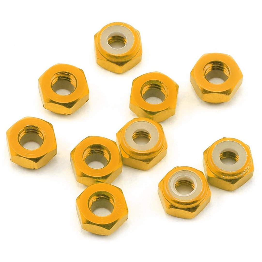 Yeah Racing 4mm Aluminum Lock Nut (10) (Gold)