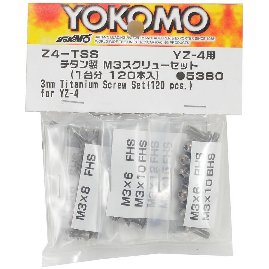 Yokomo YZ-4 3mm Titanium Screw Set (120)