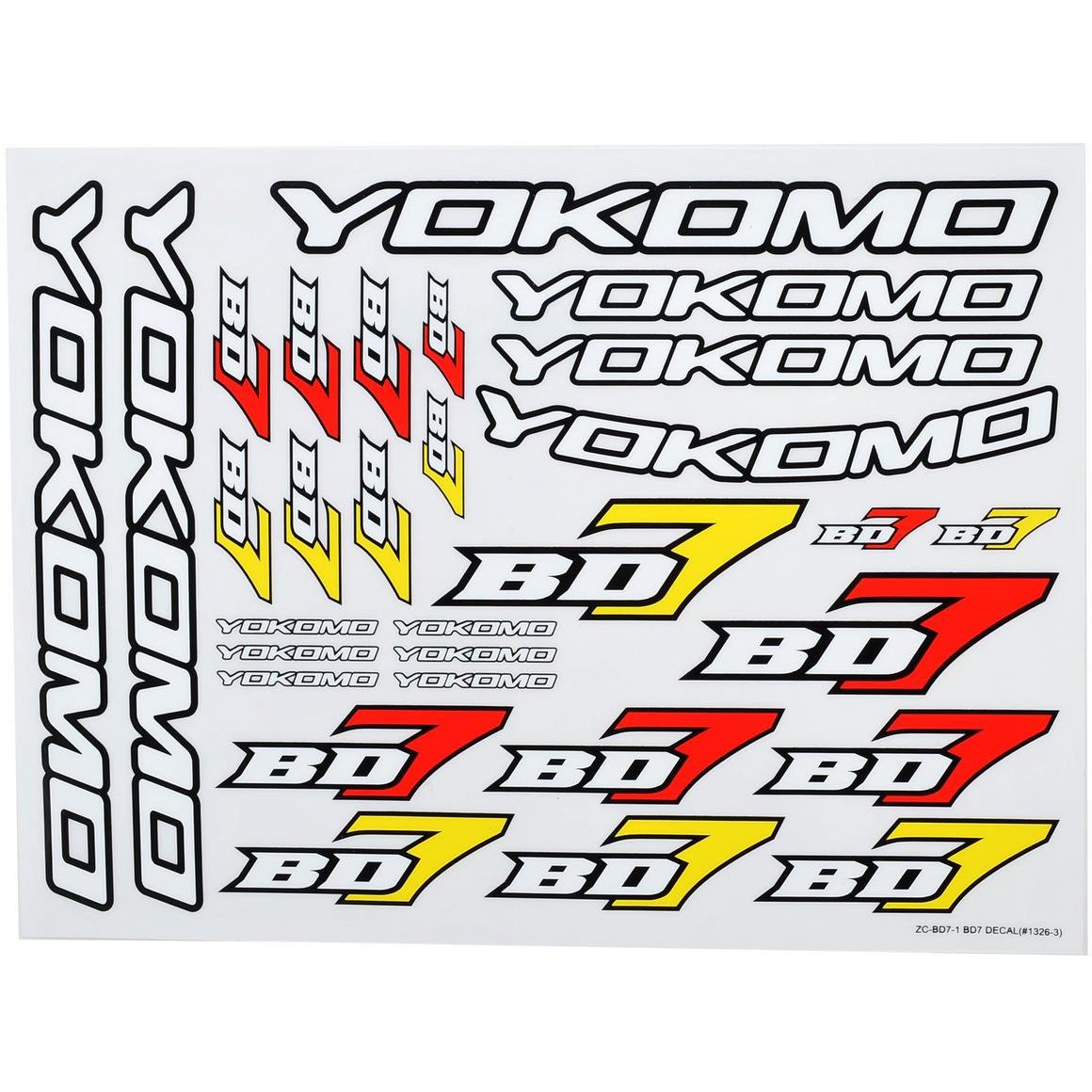 Yokomo BD7 Decal Sheet