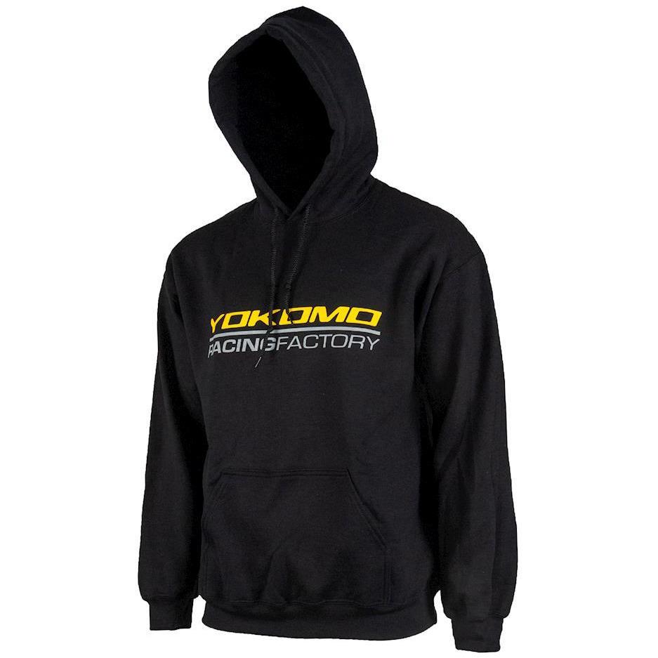 Yokomo Racing Factory Hoodie Sweatshirt (Black) (M)