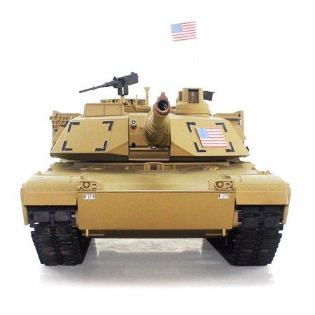 2.4Ghz Radio Remote Control 1/16 US M1A2 Abrams Airsoft Battle Tank w/Sound & Sm