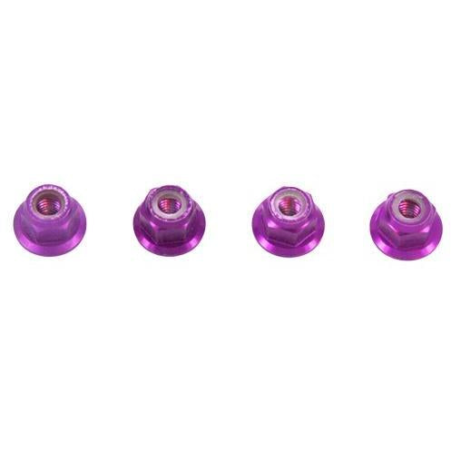 102049 Aluminum Nylon Locknut (4pcs)(M4)(purple)