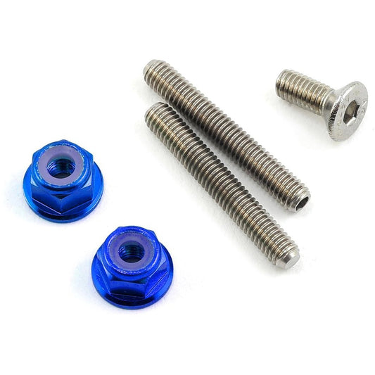 175RC Titanium Lower Arm Stud Kit (Blue)