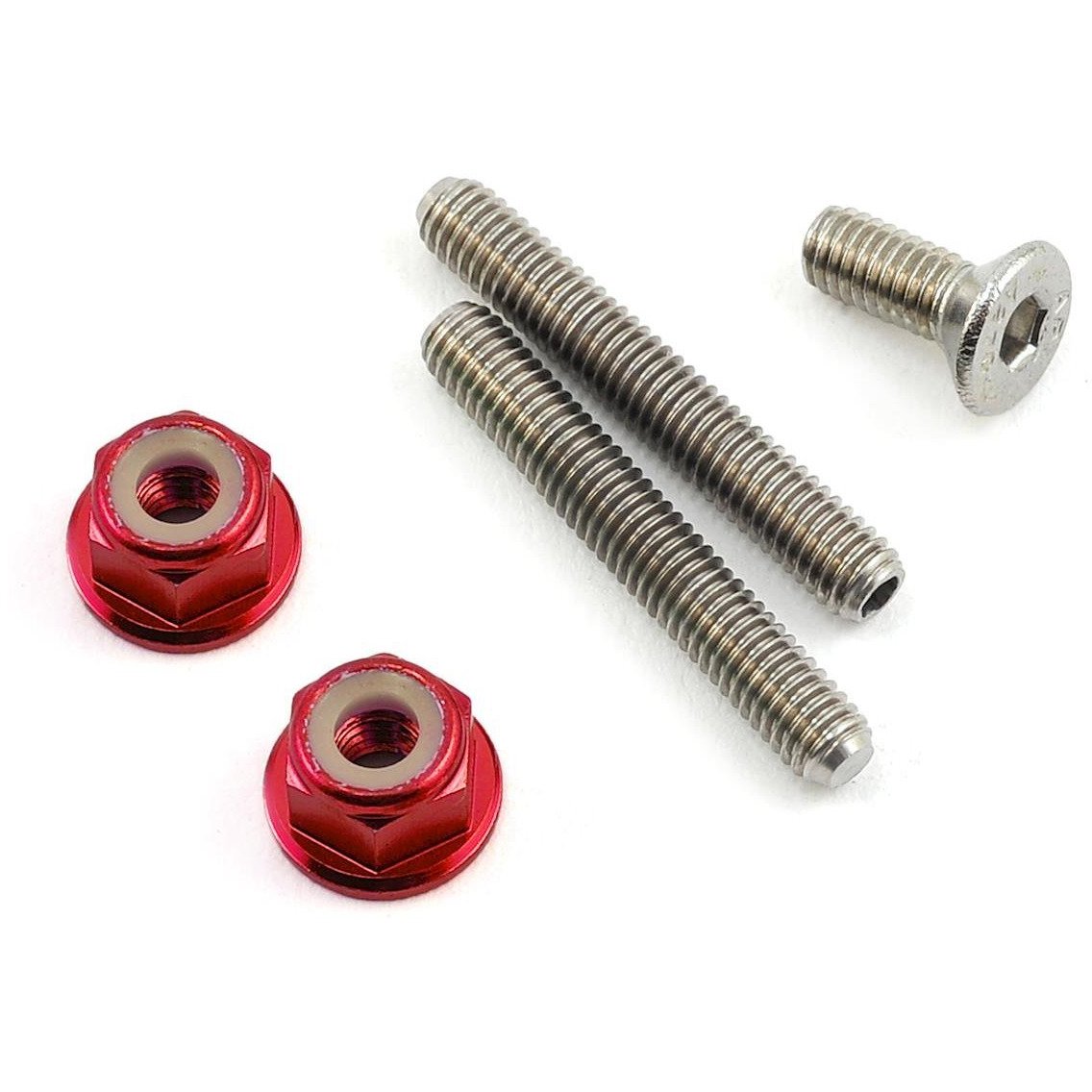 175RC Titanium Lower Arm Stud Kit (Red)