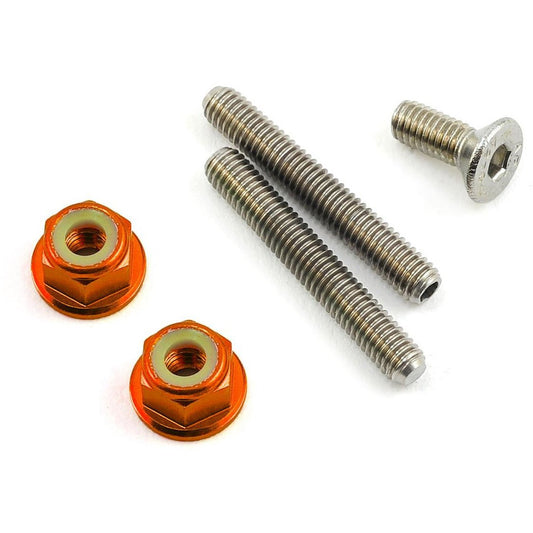 175RC Titanium Lower Arm Stud Kit (Orange)