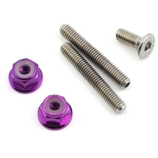 175RC Titanium Lower Arm Stud Kit (Purple)