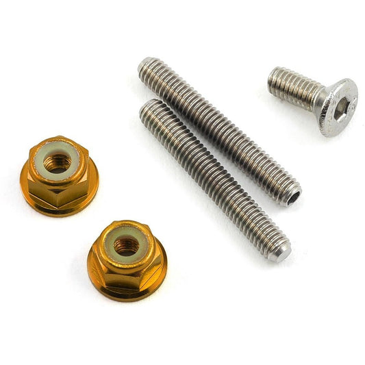 175RC Titanium Lower Arm Stud Kit (Gold)